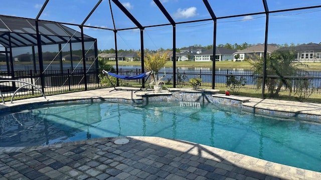 382 Aquamarine Way, Daytona Beach, FL 32124 - view of pool featuring a residential view, a fenced in pool, a patio area, a lanai, and fence