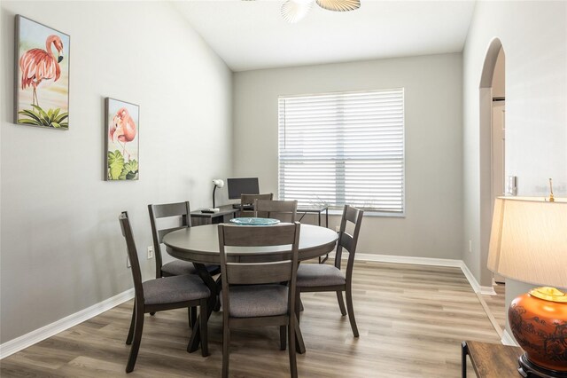 125 Raintree Cir, Palm Coast, FL 32164 - dining space with light wood-type flooring and baseboards