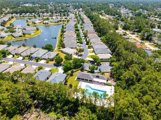 125 Raintree Cir, Palm Coast, FL 32164 - bird's eye view featuring a water view and a residential view