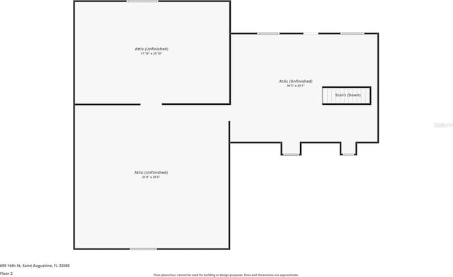 689 16th St, Saint Augustine, FL 32080 - room layout
