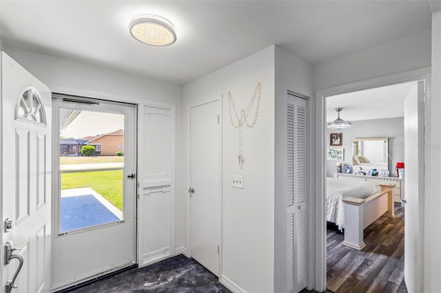 13 Belleaire Dr, Palm Coast, FL 32137 - entryway with dark wood finished floors