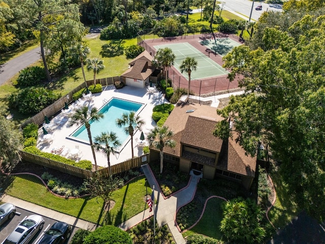 birds eye view of property