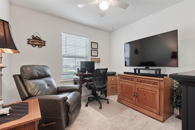 7 Windsor Ter, Palm Coast, FL 32164 - office space featuring ceiling fan and light carpet