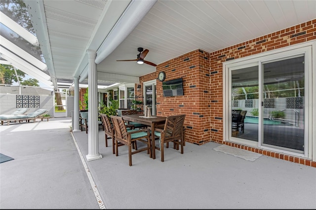 11 Larisa Ter, Ormond Beach, FL 32174 - view of patio featuring a ceiling fan and outdoor dining space
