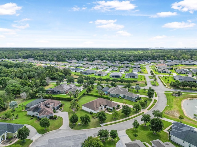 aerial view with a residential view