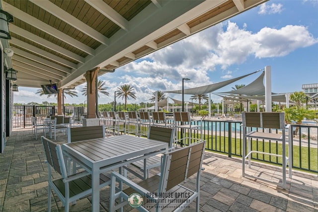 106 Key Grass Ct, Saint Johns, FL 32259 - view of patio with a community pool and outdoor dining space