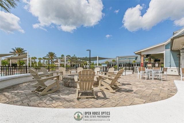 106 Key Grass Ct, Saint Johns, FL 32259 - view of patio with a fire pit