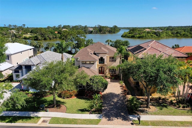 114 Emerald Lake Dr, Palm Coast, FL 32137 - aerial view with a water view