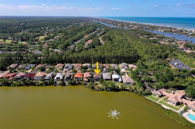 114 Emerald Lake Dr, Palm Coast, FL 32137 - aerial view featuring a water view and a residential view