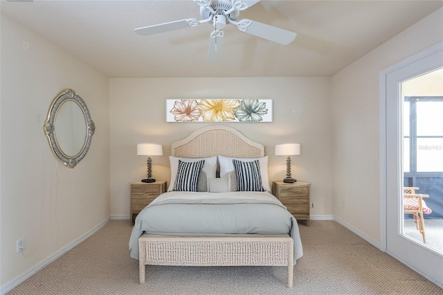 28 Weller Ln, Palm Coast, FL 32164 - bedroom featuring carpet flooring, a ceiling fan, and baseboards