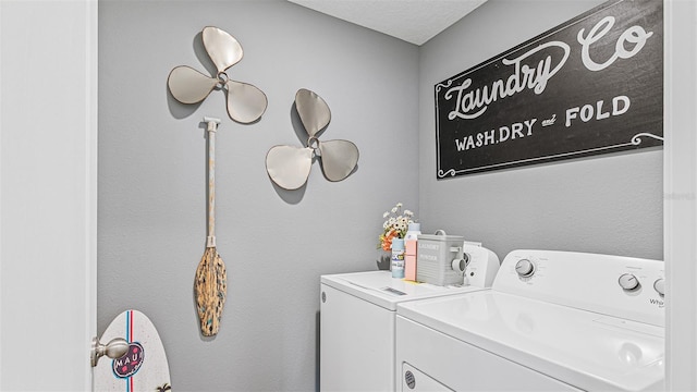 laundry room with laundry area and washer and clothes dryer
