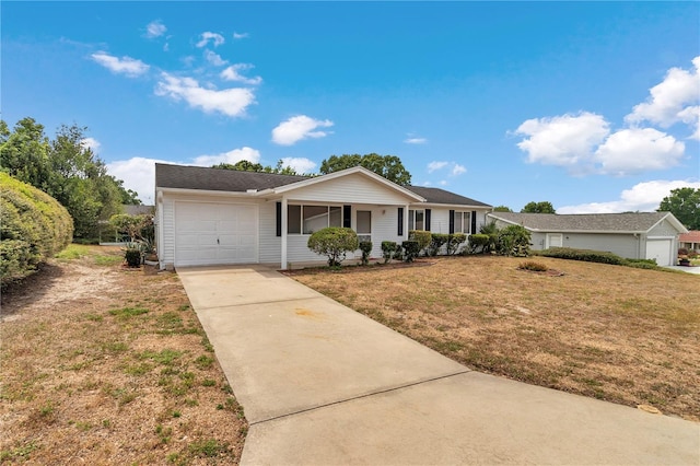 8720 SW 108th Ln, Ocala, FL 34481 - single story home with concrete driveway, an attached garage, and a front lawn