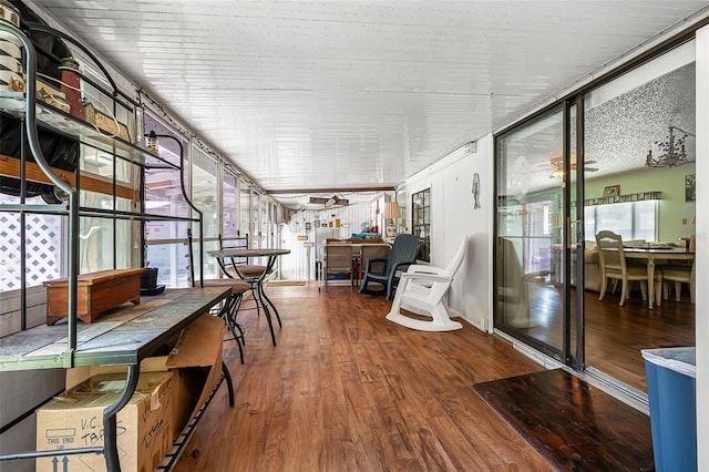 view of sunroom