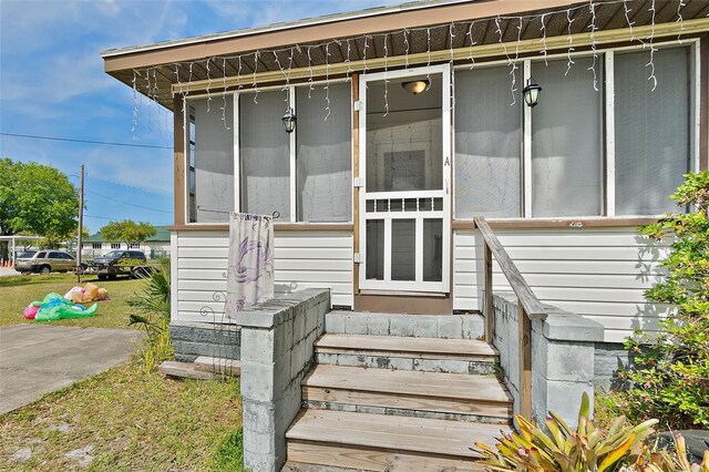 view of doorway to property