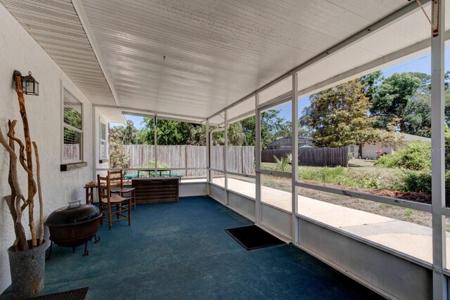 view of sunroom