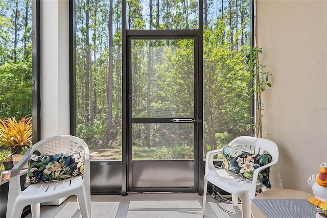 view of sunroom