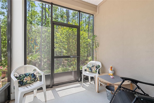 view of sunroom
