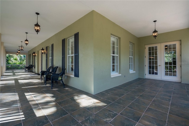 view of patio / terrace featuring french doors