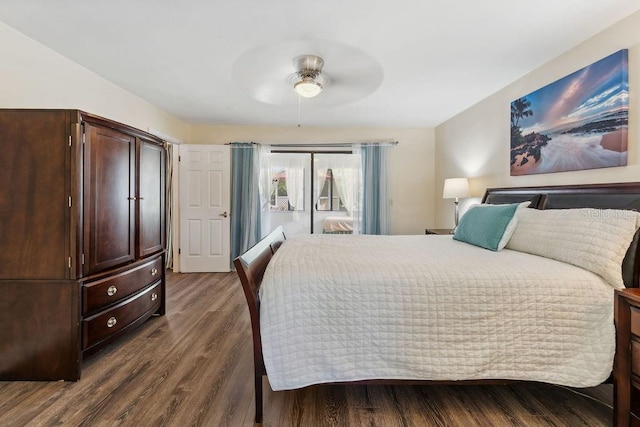 25 Westlawn Pl, Palm Coast, FL 32164 - bedroom featuring dark wood-style flooring and a ceiling fan