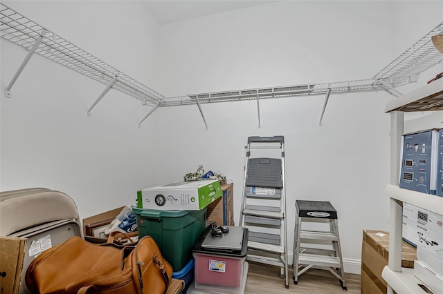 view of storage area