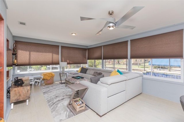 sunroom with visible vents