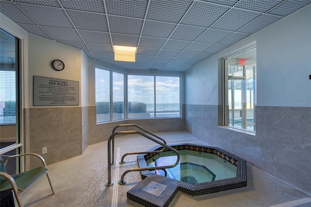 2937 S Atlantic Ave Unit 2001, Daytona Beach, FL 32118 - view of swimming pool with an indoor in ground hot tub