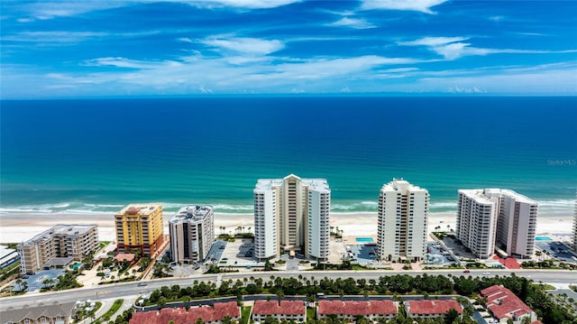 2937 S Atlantic Ave Unit 2001, Daytona Beach, FL 32118 - drone / aerial view with a beach view and a water view