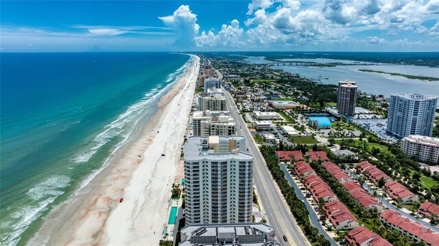 2937 S Atlantic Ave Unit 2001, Daytona Beach, FL 32118 - birds eye view of property with a water view and a view of the beach