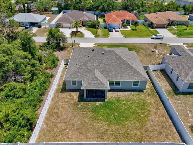 bird's eye view featuring a residential view