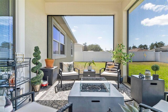 view of sunroom / solarium