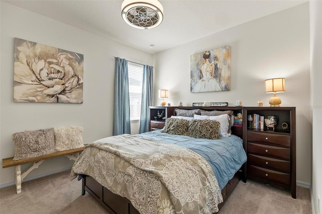 bedroom with carpet floors