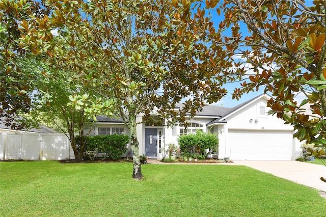 237 N Hidden Tree Dr, Saint Augustine, FL 32086 - view of front of property with a garage, concrete driveway, a shingled roof, and stucco siding