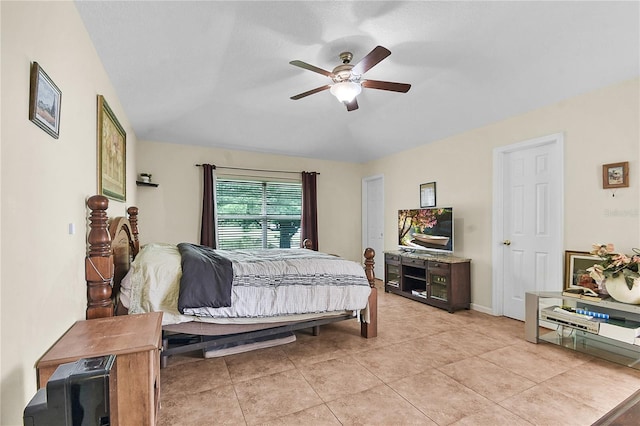 237 N Hidden Tree Dr, Saint Augustine, FL 32086 - bedroom featuring light tile patterned flooring and a ceiling fan