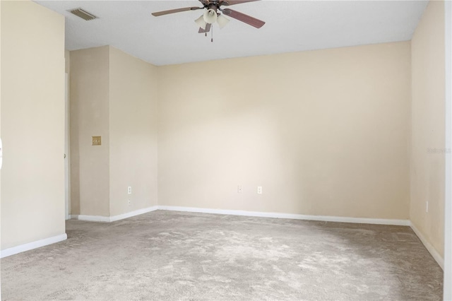 14 Post Oak Ln, Palm Coast, FL 32164 - spare room with carpet, ceiling fan, and baseboards