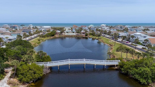 aerial view of a large body of water