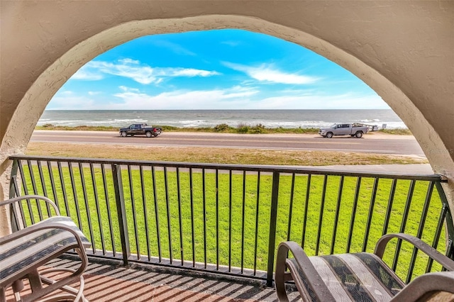 1601 N Ocean Shore Blvd, Flagler Beach, FL 32136 - balcony featuring view of water and beach