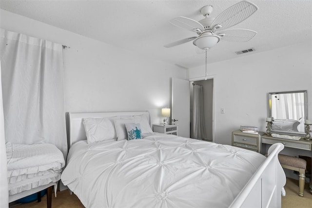 1601 N Ocean Shore Blvd, Flagler Beach, FL 32136 - bedroom with carpet and ceiling fan