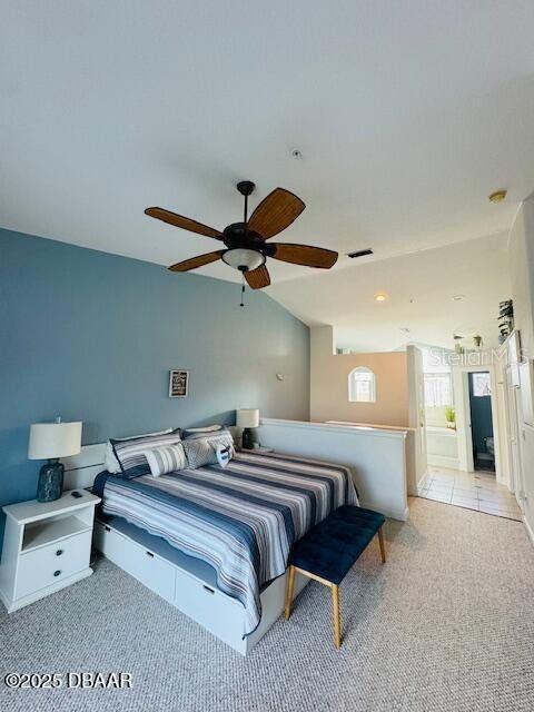 3000 Ocean Shore Blvd Unit 150, Ormond Beach, FL 32176 - bedroom with light carpet and visible vents
