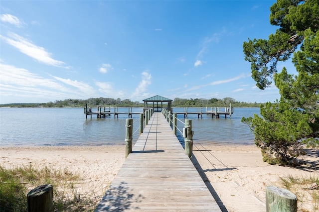 22 San Carlos Dr, Palm Coast, FL 32137 - dock area featuring a water view and a gazebo