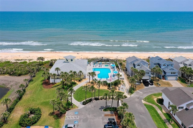 50 Nantucket Dr, Palm Coast, FL 32137 - aerial view of waterfront with a beach and a pool