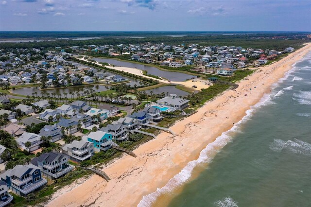50 Nantucket Dr, Palm Coast, FL 32137 - aerial view of residential area featuring waterfront with a beach