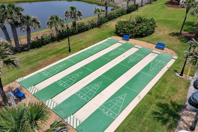 50 Nantucket Dr, Palm Coast, FL 32137 - view of property's community with a water view and shuffleboard