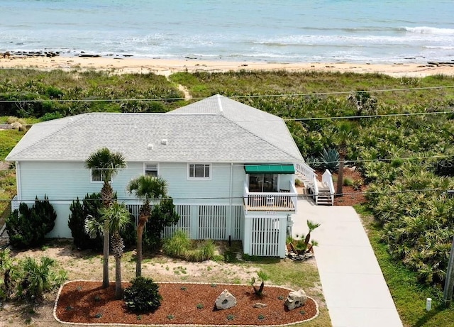6973 N Oceanshore Blvd, Palm Coast, FL 32137 - aerial view of property and surrounding area featuring expansive coastline