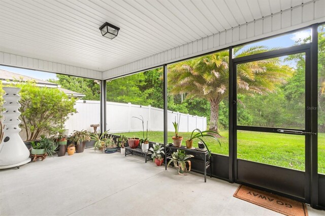view of sunroom / solarium