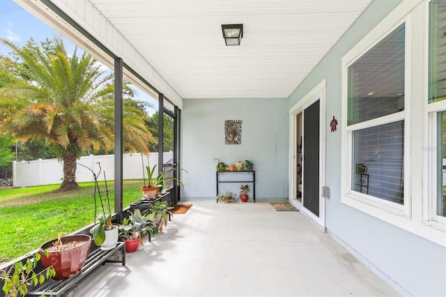 view of sunroom / solarium