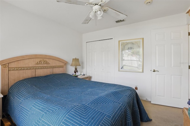 1956 Southern Dunes Blvd, Haines City, FL 33844 - carpeted bedroom featuring a closet and a ceiling fan