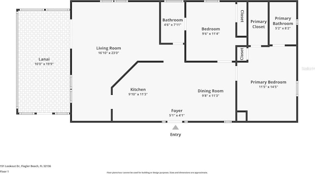 151 Lookout Dr, Flagler Beach, FL 32136 - property floor plan
