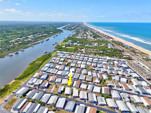 151 Lookout Dr, Flagler Beach, FL 32136 - aerial view of property's location with a large body of water