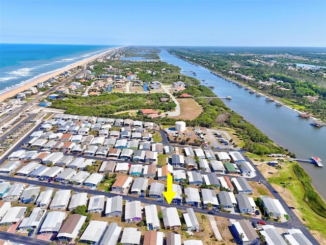 151 Lookout Dr, Flagler Beach, FL 32136 - aerial overview of property's location with a nearby body of water