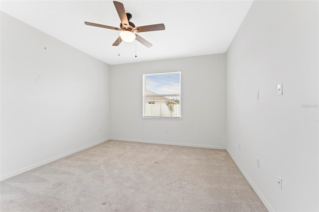 3 Oakleaf Way, Palm Coast, FL 32137 - spare room with light carpet, ceiling fan, and baseboards